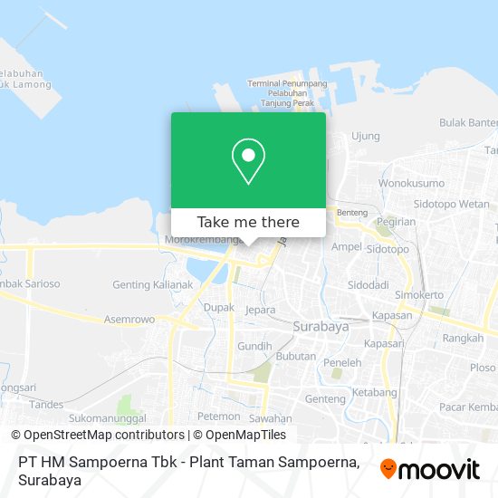 PT HM Sampoerna Tbk - Plant Taman Sampoerna map