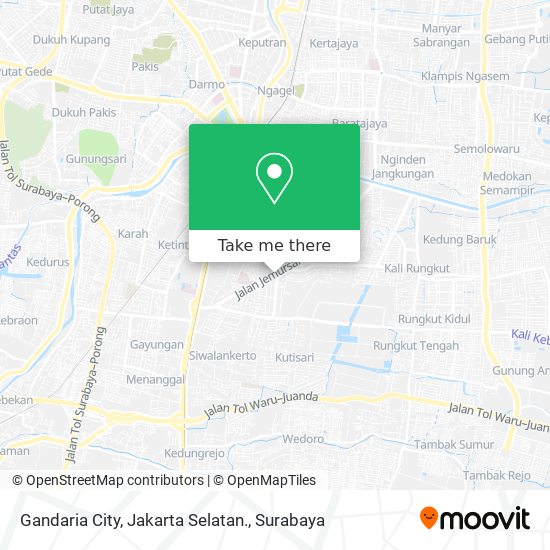 Gandaria City, Jakarta Selatan. map