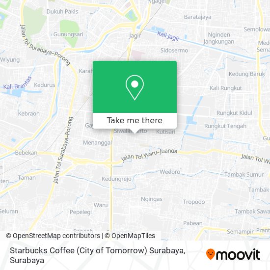 Starbucks Coffee (City of Tomorrow) Surabaya map