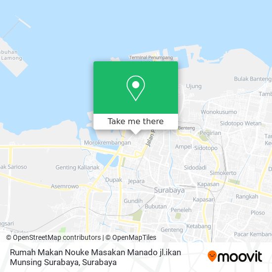 Rumah Makan Nouke Masakan Manado jl.ikan Munsing Surabaya map