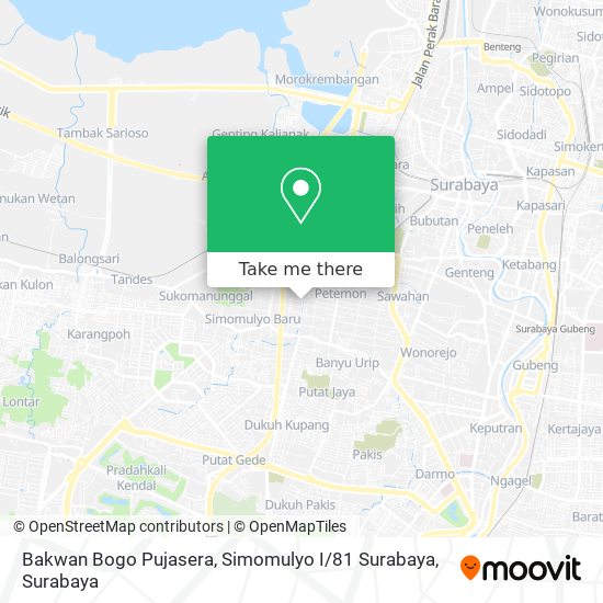 Bakwan Bogo Pujasera, Simomulyo I / 81 Surabaya map