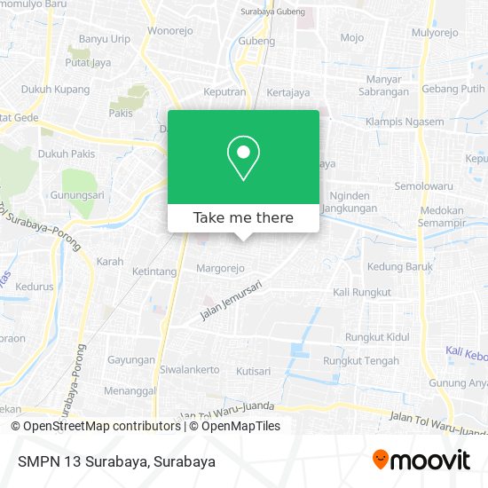 SMPN 13 Surabaya map