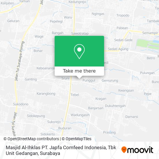 Masjid Al-Ihklas PT. Japfa Comfeed Indonesia, Tbk Unit Gedangan map