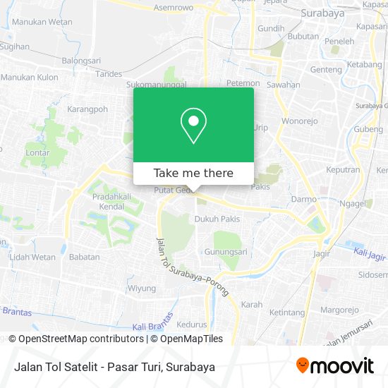 Jalan Tol Satelit - Pasar Turi map