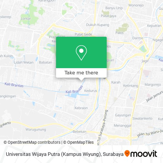 Universitas Wijaya Putra (Kampus Wiyung) map