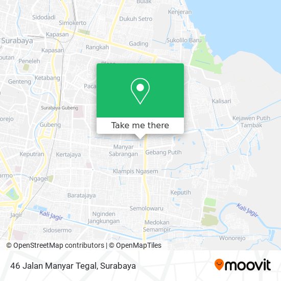 46 Jalan Manyar Tegal map