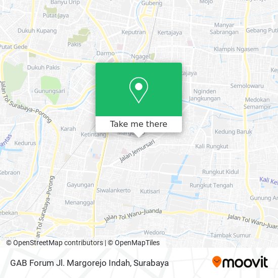 GAB Forum Jl. Margorejo Indah map