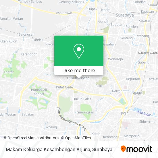 Makam Keluarga  Kesambongan Arjuna map