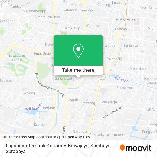 Lapangan Tembak Kodam V Brawijaya, Surabaya map