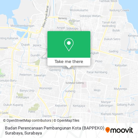 Badan Perencanaan Pembangunan Kota (BAPPEKO) Surabaya map