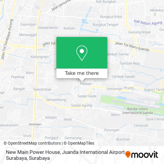 New Main Power House, Juanda International Airport Surabaya map