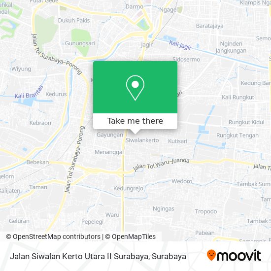 Jalan Siwalan Kerto Utara II Surabaya map
