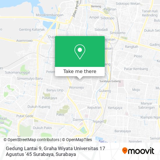 Gedung Lantai 9, Graha Wiyata Universitas 17 Agustus '45 Surabaya map