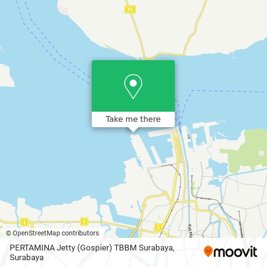 PERTAMINA Jetty (Gospier) TBBM Surabaya map