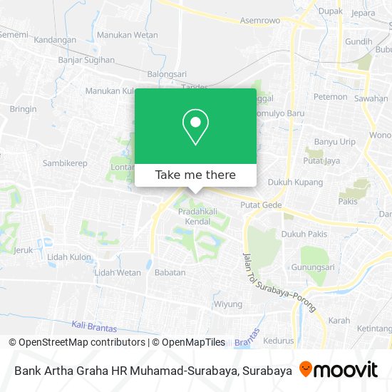 Bank Artha Graha HR Muhamad-Surabaya map