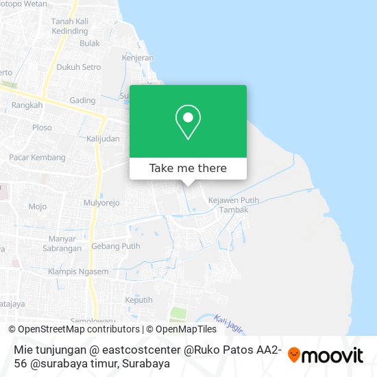 Mie tunjungan @ eastcostcenter @Ruko Patos AA2-56 @surabaya timur map