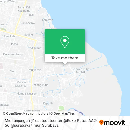 Mie tunjungan @ eastcostcenter @Ruko Patos AA2-56 @surabaya timur map