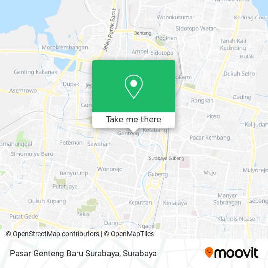 Pasar Genteng Baru Surabaya map