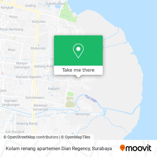 Kolam renang apartemen Dian Regency map