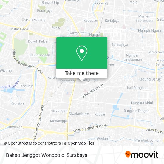 Bakso Jenggot Wonocolo map