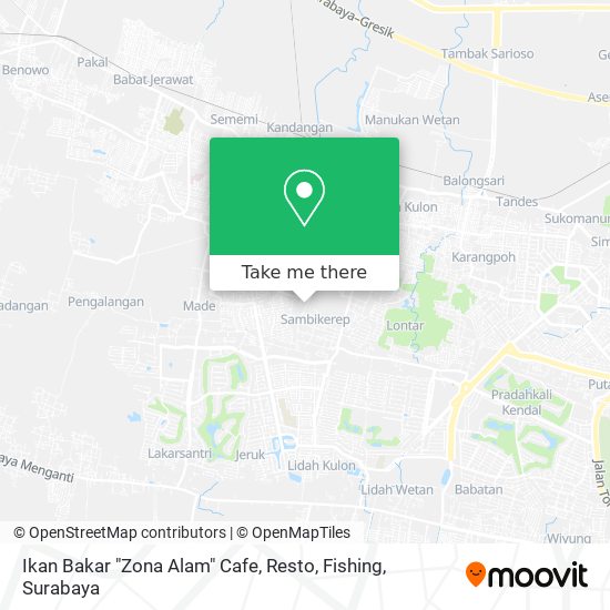 Ikan Bakar "Zona Alam" Cafe, Resto, Fishing map