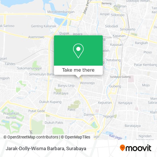 Jarak-Dolly-Wisma Barbara map