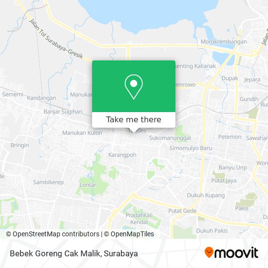 Bebek Goreng Cak Malik map