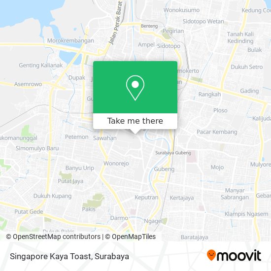 Singapore Kaya Toast map