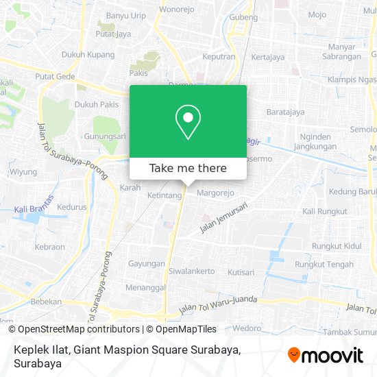 Keplek Ilat, Giant Maspion Square Surabaya map