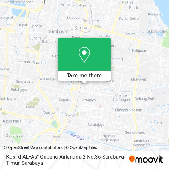 Kos "diALFAs" Gubeng Airlangga 2 No.36 Surabaya Timur map