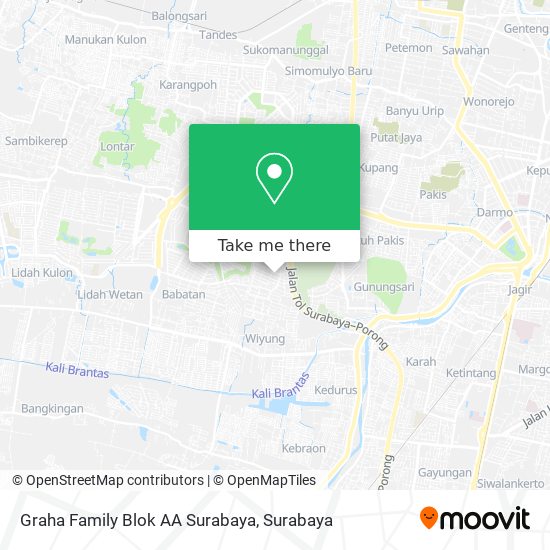 Graha Family Blok AA Surabaya map