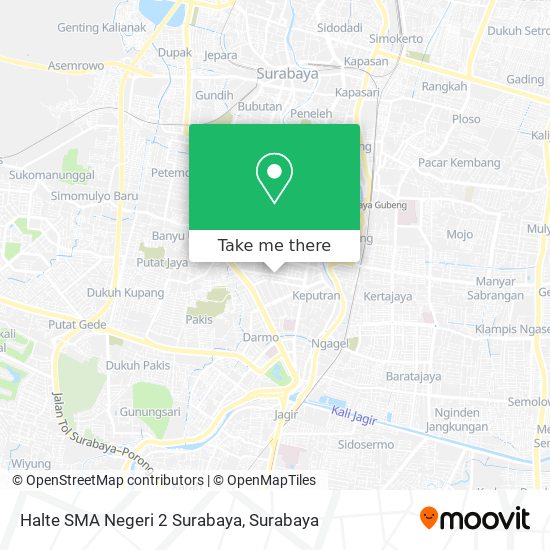 Halte SMA Negeri 2 Surabaya map