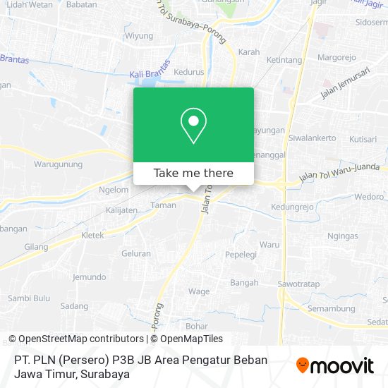PT. PLN (Persero) P3B JB Area Pengatur Beban Jawa Timur map