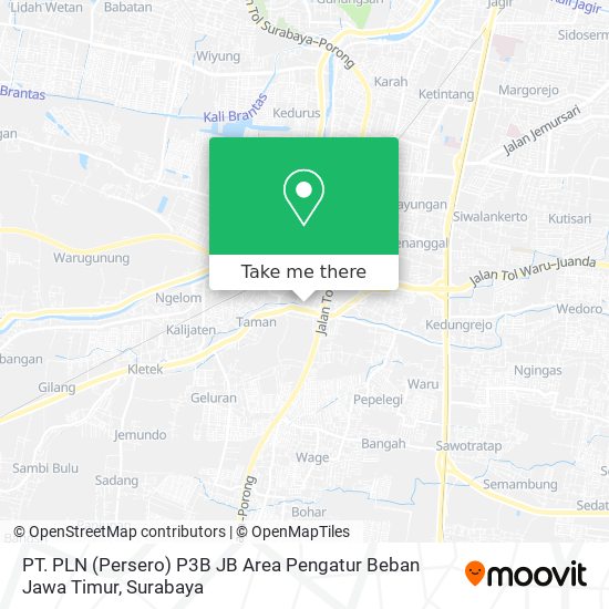 PT. PLN (Persero) P3B JB Area Pengatur Beban Jawa Timur map