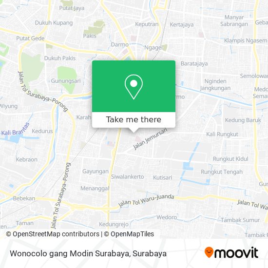 Wonocolo gang Modin Surabaya map