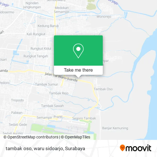 tambak oso, waru sidoarjo map