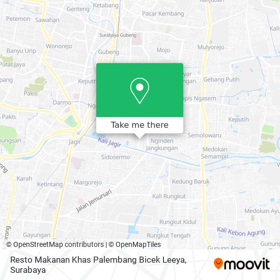 Resto Makanan Khas Palembang Bicek Leeya map