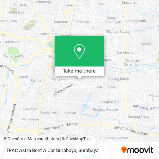 TRAC Astra Rent A Car Surabaya map