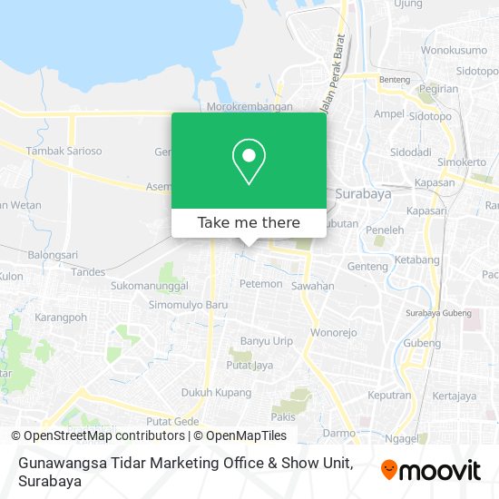 Gunawangsa Tidar Marketing Office & Show Unit map