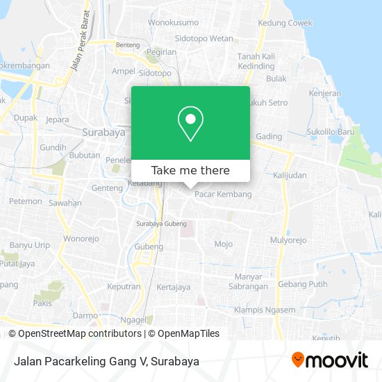 Jalan Pacarkeling Gang V map