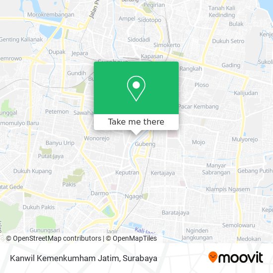 Kanwil Kemenkumham Jatim map