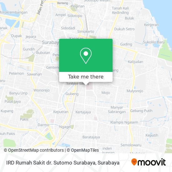 IRD Rumah Sakit dr. Sutomo Surabaya map