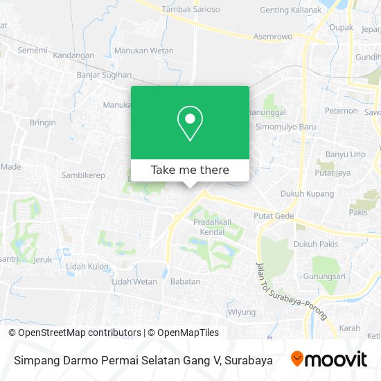 Simpang Darmo Permai Selatan Gang V map