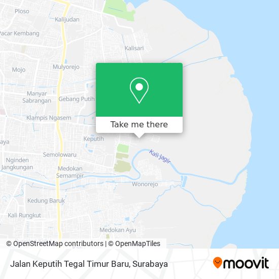 Jalan Keputih Tegal Timur Baru map