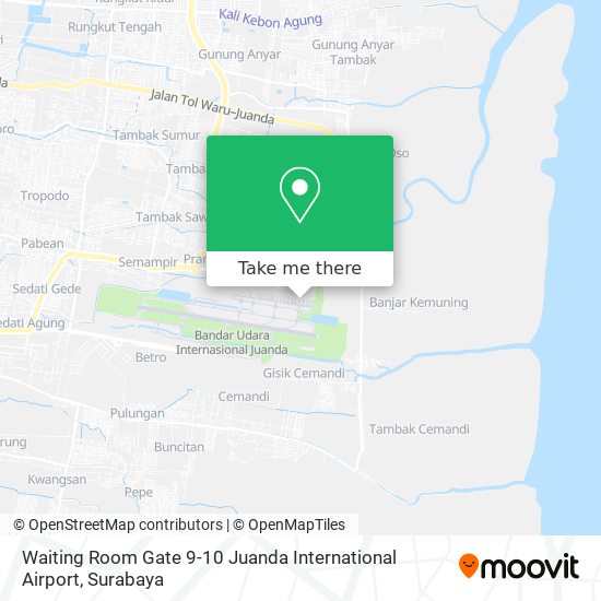 Waiting Room Gate 9-10 Juanda International Airport map
