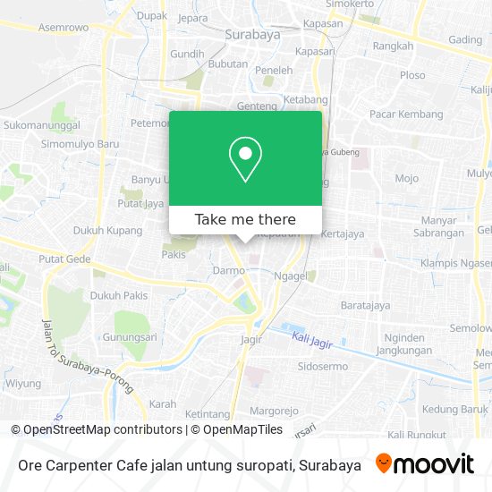Ore Carpenter Cafe jalan untung suropati map