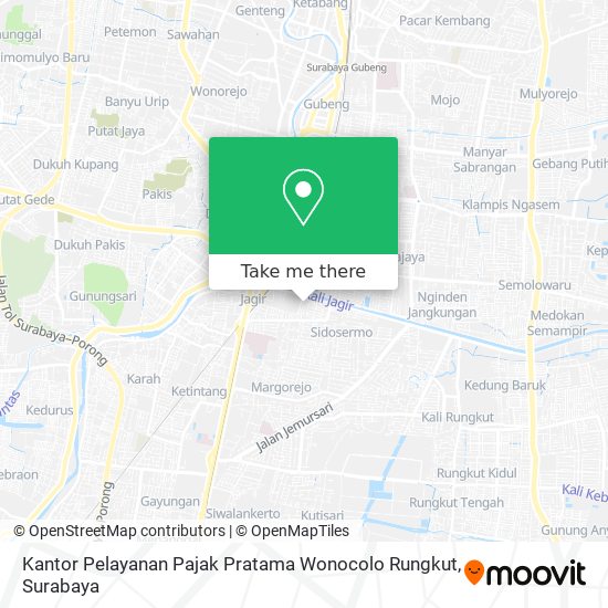 Kantor Pelayanan Pajak Pratama Wonocolo Rungkut map