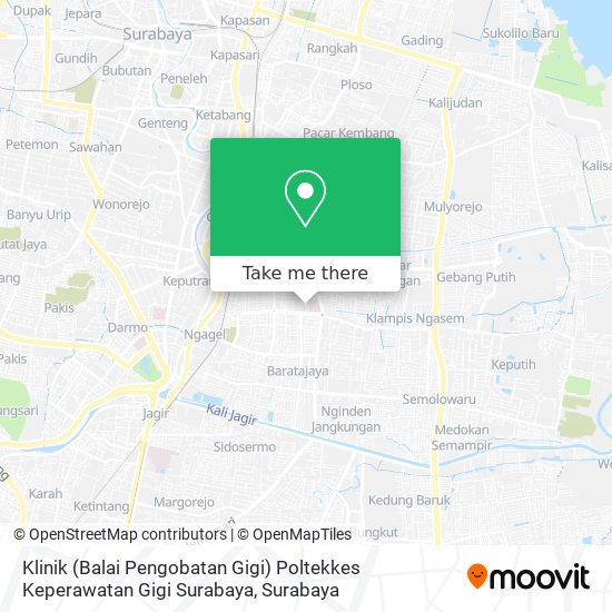 Klinik (Balai Pengobatan Gigi) Poltekkes Keperawatan Gigi Surabaya map