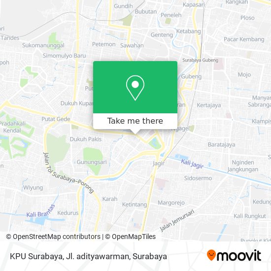 KPU Surabaya, Jl. adityawarman map