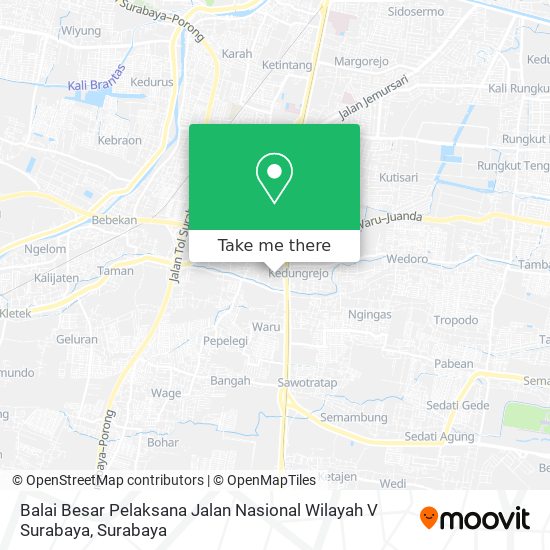 Balai Besar Pelaksana Jalan Nasional Wilayah V Surabaya map